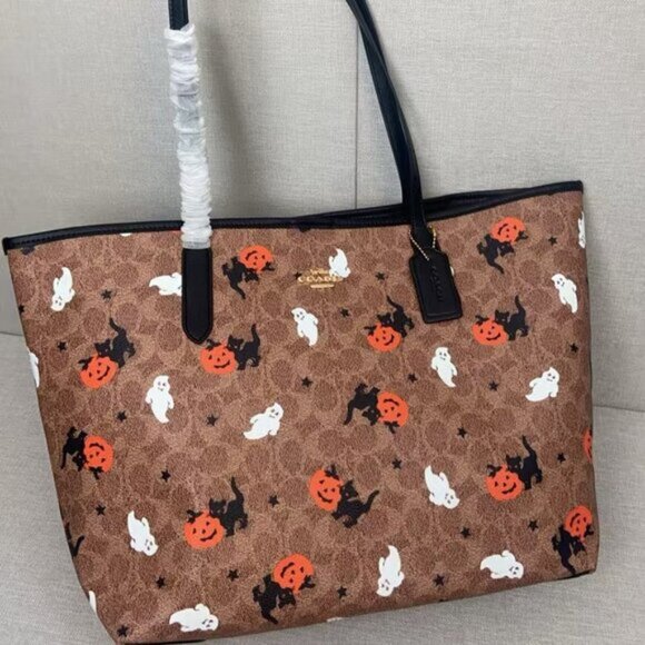 City Tote - Coach Halloween Signature Canvas - Picture 6 of 8